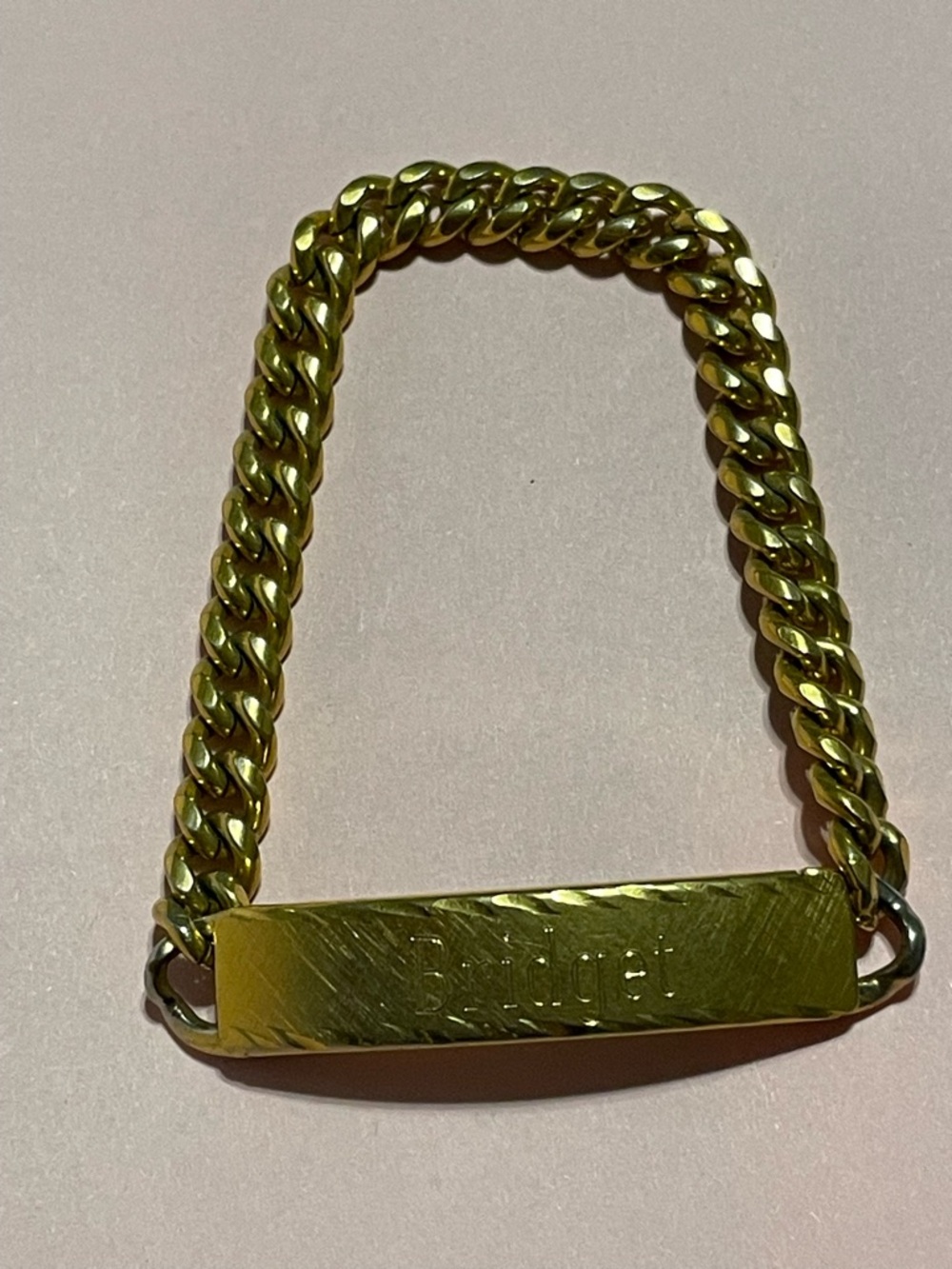 Vintage Personalized Champion Nameplate Bridget Bracelet #7994 💎